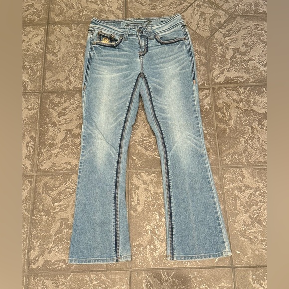 Seven7 Pants - Seven 7 Women's Light Blue Denim Jeans Boot Cut Size 4 26" Inseam 5 Pockets $89